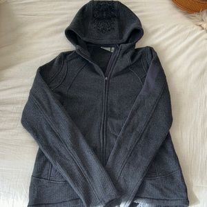 Womens Gray ahleta zip up jacket with hood